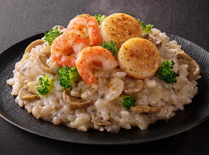 松露鮮蝦干貝燉飯