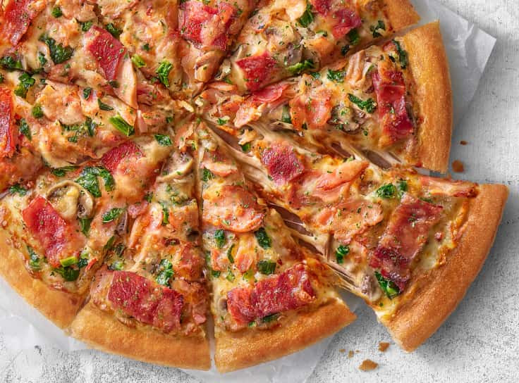 蒜香起司燻雞培根